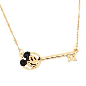 Always Dreaming by Disney Mickey Mouse Gold Key Necklace - NWT